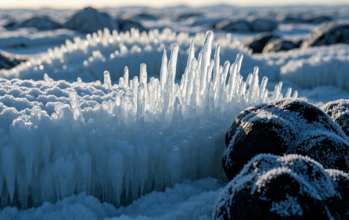 Ice crystal structures