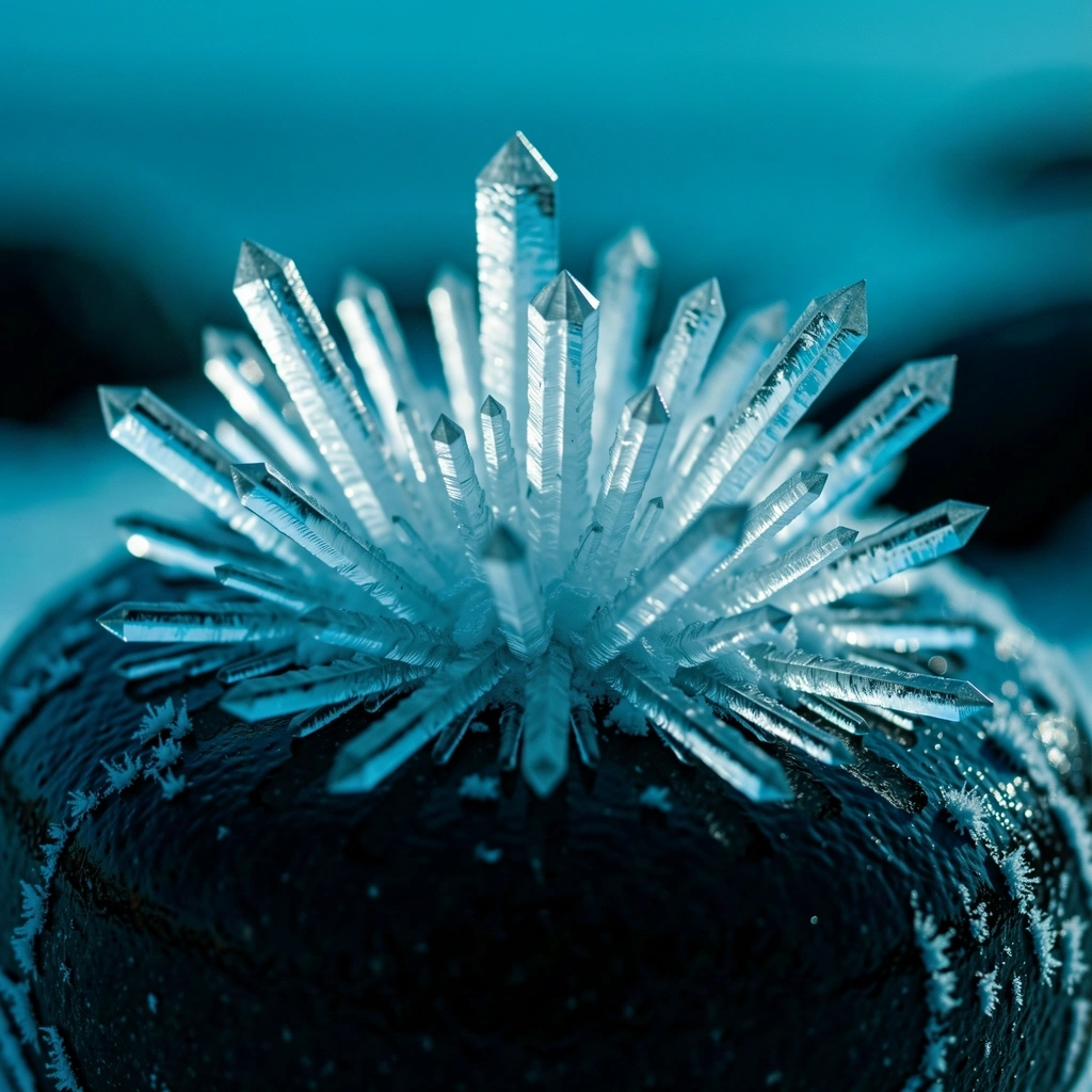 Macro ice crystal detail
