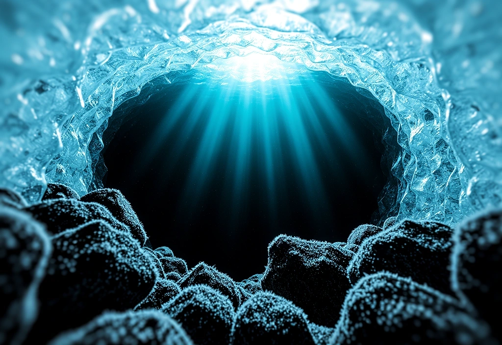 Underwater ice view