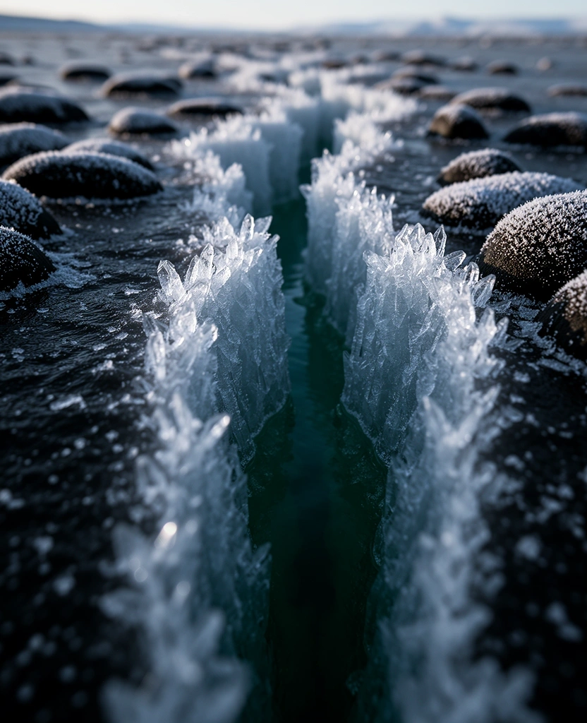Crystalline arctic textures